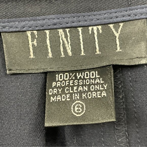 Finity Womens Pleated Navy Wool Skirt Size 6 - New - Picture 4 of 6